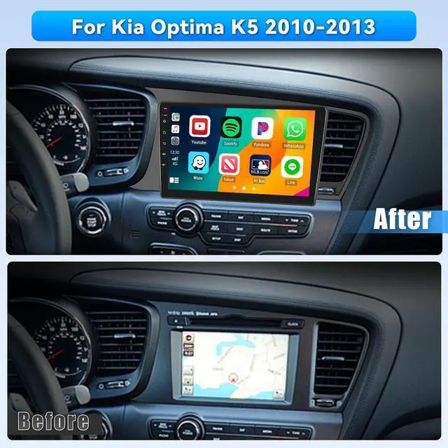 Alt view image 3 of 7 - 4+64G Android 15 Car Radio for Kia Optima K5 2010 2011 2012 2013, 9 inch IPS Touch Screen for Optima K5 Car Stereo Wireless CarPlay Android Auto Bluetooth 5.0 32EQ DSP 1280 * 720 GPS SWC