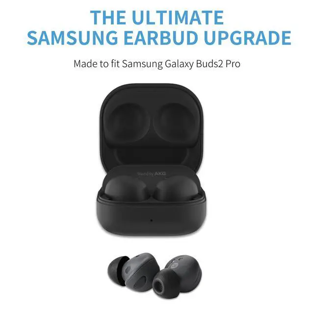 Alt view image 7 of 7 - TrueGrip Premium Memory Foam Replacement Ear Tips, Black (S/M/L) | 3 Pairs, for Samsung Galaxy Buds2 Pro, Enhanced Comfort, Secure Fit, Superior Noise Isolation, Cleaning Tool