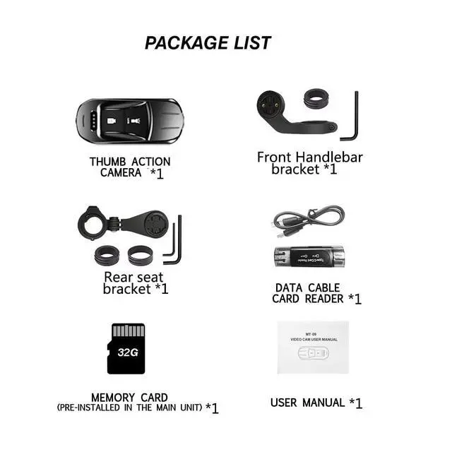 Alt view image 5 of 7 - Bike Camera Small Thumb Action Camera, IPX6 Waterproof, Wireless, with Bike Mount, for Cycling, Sports, Vlogging & Content Creation (Black)