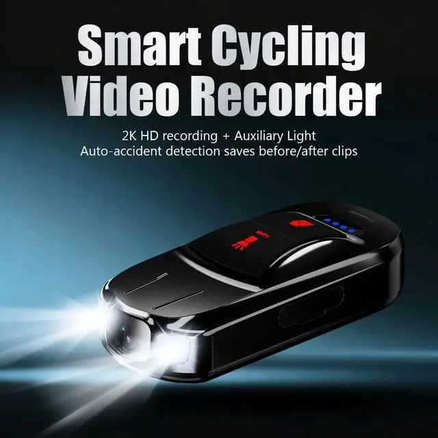 Alt view image 6 of 7 - Bike Camera Small Thumb Action Camera, IPX6 Waterproof, Wireless, with Bike Mount, for Cycling, Sports, Vlogging & Content Creation (Black)