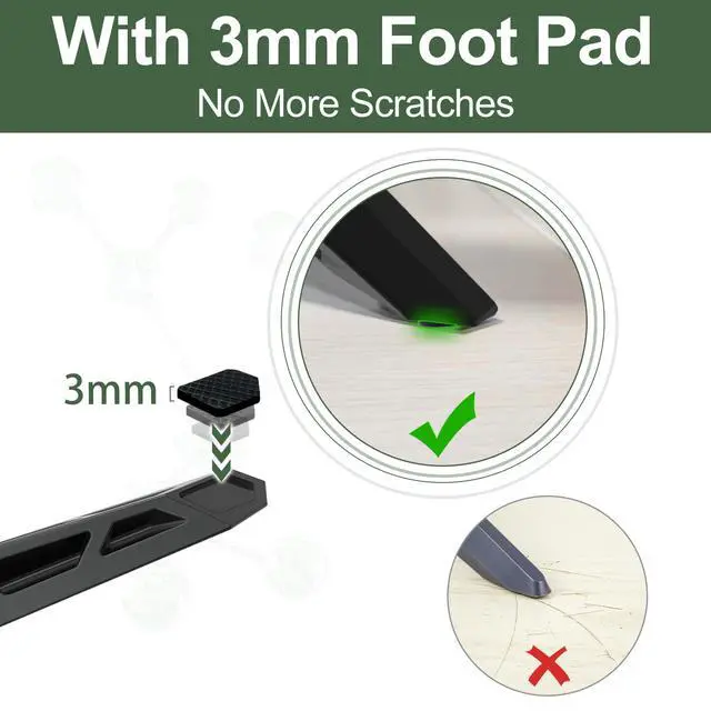 Alt view image 5 of 7 - No-Drill TV Stand Legs Exclusive for Vizio D40F-G9 V405-G9, Only for Vizio TV Replacement Stand We Listed, Not for Other Models, w/All Screws, Instructions & Non-Slip Pads