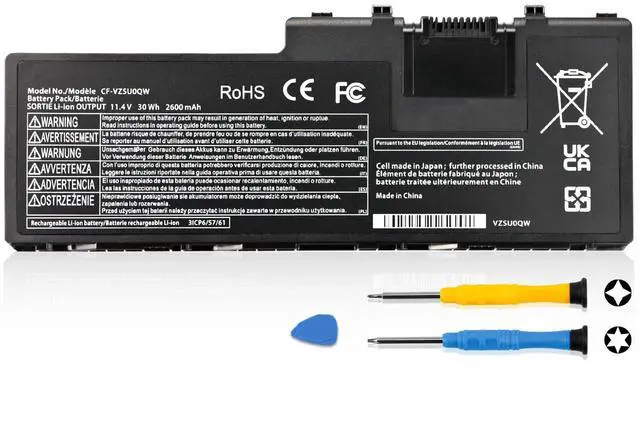 Main image of CF-VZSU0QW Battery for Panasonic ToughBook CF-20/Toughpad FZ-A2 Mk1 Tablet | 30Wh Replacement for CF-20A0205NG CF-20A0205TD FZ-A2A203CA3 CF-VZSU0QJS CF-VZSU0QK CF-VZSU0QR 11.4V 2600mAh