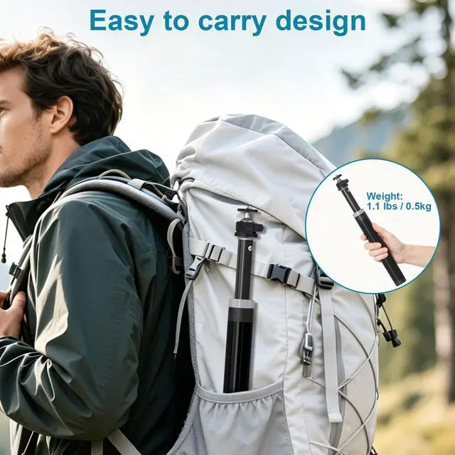 Alt view image 4 of 7 - Starlink Mini Tripod Mount with Adapter, Portable Aluminum Alloy Tripod Stand, 360° Rotat and 90° Tilt Adjustable Head, Lightweight Foldable for Camping, RV, Travel, Compatible with 2024/2025/2026