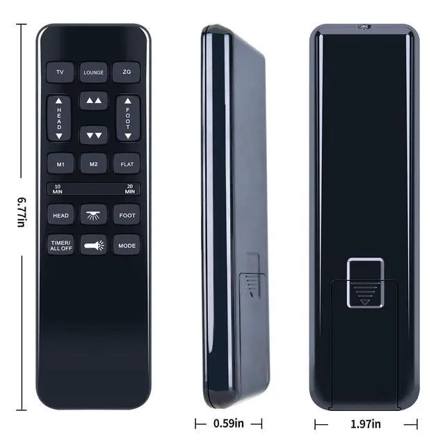 Alt view image 3 of 4 - Replacement Remote Control for Richmat HJH55 HJH92S, for Mattress Firm 600/3000 Series NU203CB Adjustable Bed Base, for BCP Adjustable Bed Frame SKY8064 SKY8065 SKY5671 SKY5679