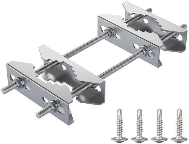 Main image of Heavy Duty Pole to Pole Mount -Stainless Steel - Antenna Mast to Mast Bracket (Antenna Pipe Clamp, 2 Sets Pack)