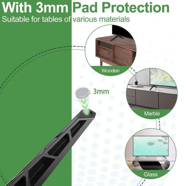 Alt view image 5 of 7 - TV Stand for Vizio TV Legs, Only for Vizio V505-H19 M506X-H9 4K HDR Smart TV Stand Lges with Screws and Instructions, Not for Other TV Models