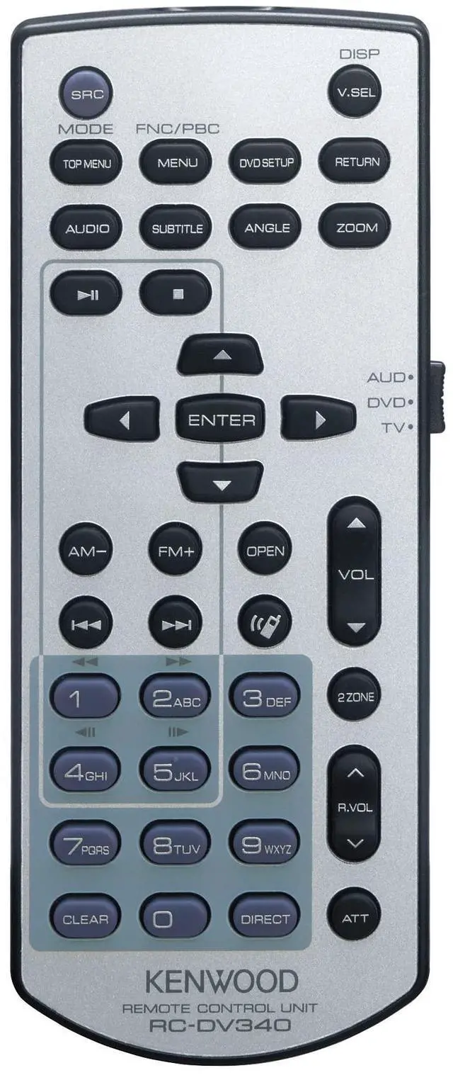 Main image of KCA-RCDV340 Infrared IR Remote Control for Audio Receivers
