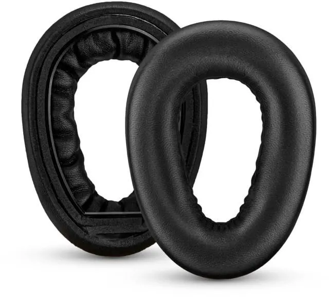 Main image of Sheepskin Leather Earpads for Sennheiser PXC480, PXC550, PXC 550-II, MB660 UC, MB 660 MC Headphones, Soft, Replacement Cushions, Extra Comfort By (Black)