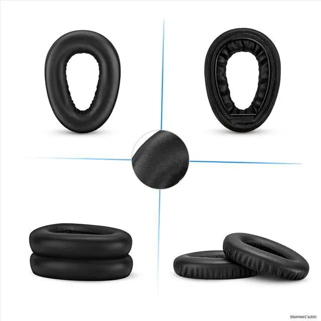 Alt view image 7 of 7 - Sheepskin Leather Earpads for Sennheiser PXC480, PXC550, PXC 550-II, MB660 UC, MB 660 MC Headphones, Soft, Replacement Cushions, Extra Comfort By (Black)