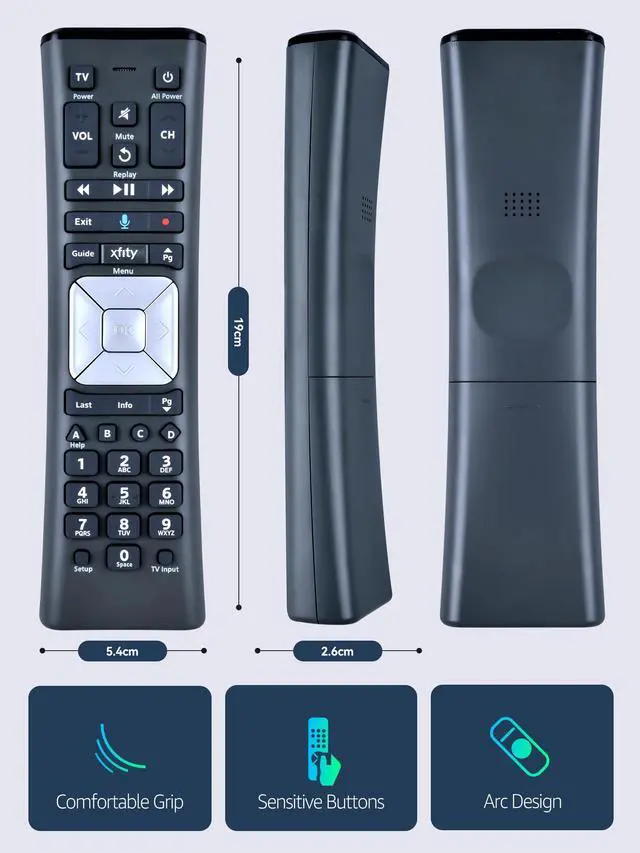 Alt view image 7 of 7 - XR11 Replacement Backlit Premium Voice Remote, for XFinity/Comcast Activated Cable TV Remote Control