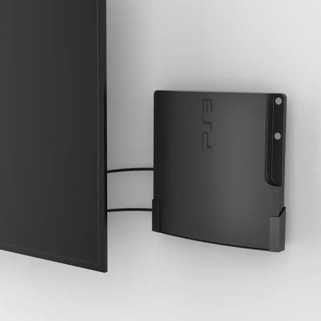 Alt view image 6 of 7 - Wall Mount Bracket for PS3PlayStation 3 Slim, (CECH 2000-2500) | All metal,Easy to install,simple and elegant,Space-Saving