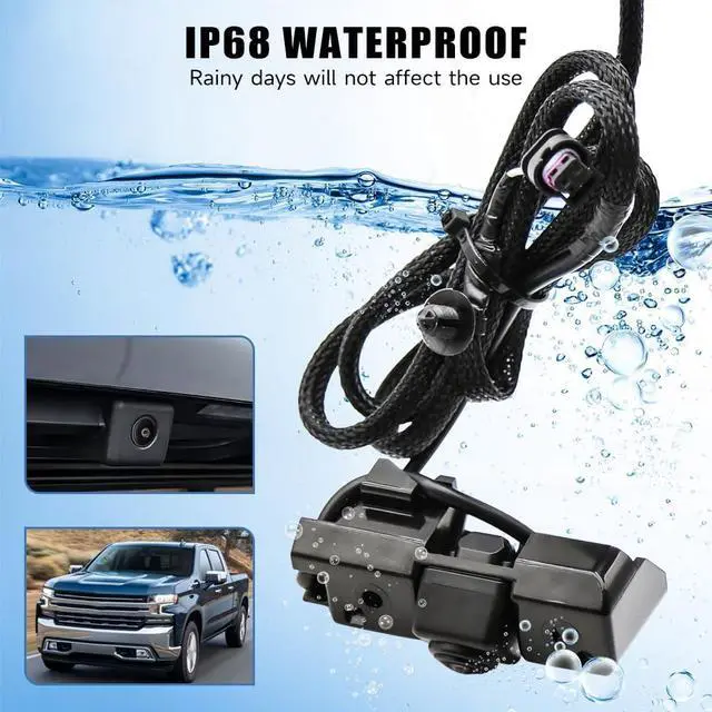 Alt view image 5 of 7 - Rear View Backup Camera Parking Assist Camera | 1080P Camera & IP68 Waterproof Fit for Chevy 2016-2019 Silverado GMC Sierra 1500 2500 3500 Replace OE Number 84062896