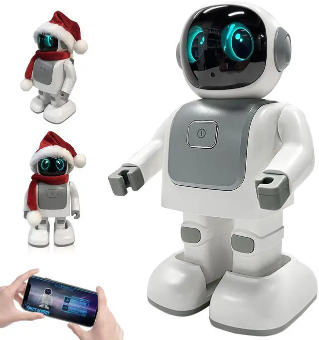 Main image of Dancing Robot Speaker Toys for Kids & Adults, Portable Dancing Bluetooth Speaker with LED Lights, Intimate Companion, Programmable Interactive Robot Toys with iOS & Android APP Remote