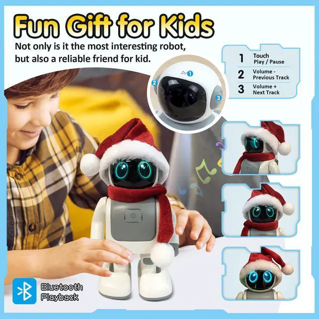 Alt view image 4 of 7 - Dancing Robot Speaker Toys for Kids & Adults, Portable Dancing Bluetooth Speaker with LED Lights, Intimate Companion, Programmable Interactive Robot Toys with iOS & Android APP Remote
