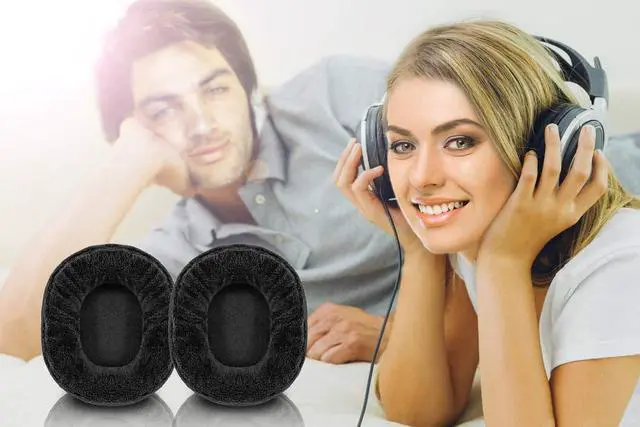 Alt view image 2 of 7 - Replacement Ear Pads Compatible with ATH-M50x M50 M40, Arctis 7 Arctis Pro, ATH-WS1100iS, HD280 Pro, SRH 440, MDR-7506 V6 Headphone Memory Foam Earpads (Black Velvet)