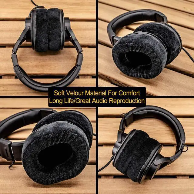 Alt view image 4 of 7 - Replacement Ear Pads Compatible with ATH-M50x M50 M40, Arctis 7 Arctis Pro, ATH-WS1100iS, HD280 Pro, SRH 440, MDR-7506 V6 Headphone Memory Foam Earpads (Black Velvet)