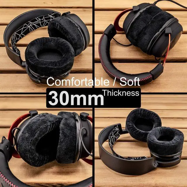 Alt view image 3 of 7 - Replacement Ear Pads Compatible with ATH-M50x M50 M40, Arctis 7 Arctis Pro, ATH-WS1100iS, HD280 Pro, SRH 440, MDR-7506 V6 Headphone Memory Foam Earpads (Black Velvet)