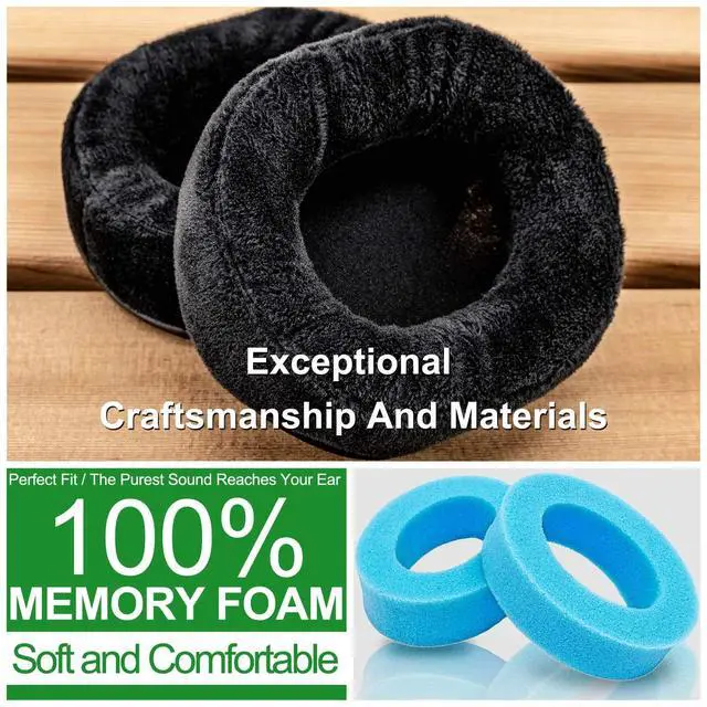 Alt view image 6 of 7 - Replacement Ear Pads Compatible with ATH-M50x M50 M40, Arctis 7 Arctis Pro, ATH-WS1100iS, HD280 Pro, SRH 440, MDR-7506 V6 Headphone Memory Foam Earpads (Black Velvet)