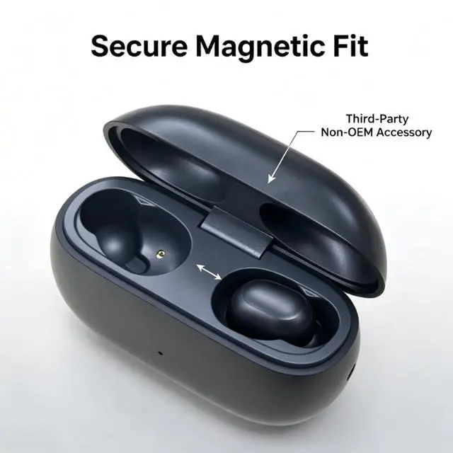 Alt view image 2 of 7 - Replacement Charging Case for Beats Studio Buds/Buds+ | Full charging capacity, secure earbuds fit, syncpairing support, durable outer shell, lightweight portable design