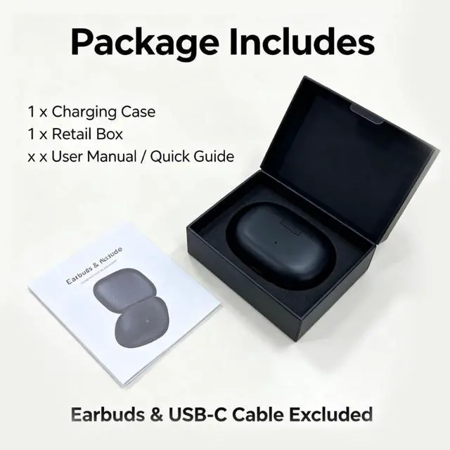Alt view image 6 of 7 - Replacement Charging Case for Beats Studio Buds/Buds+ | Full charging capacity, secure earbuds fit, syncpairing support, durable outer shell, lightweight portable design