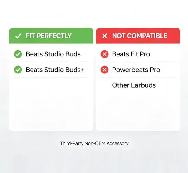 Alt view image 7 of 7 - Replacement Charging Case for Beats Studio Buds/Buds+ | Full charging capacity, secure earbuds fit, syncpairing support, durable outer shell, lightweight portable design