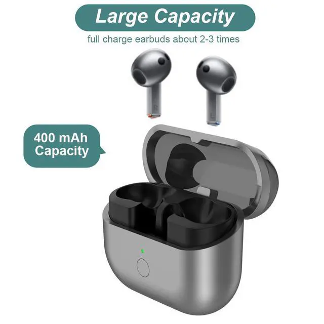Alt view image 3 of 7 - Charging Case for Galaxy Buds 3 (SM-R530) Earbuds | 400mAh Portable Charger Case Cover Replacement for Samsung Galaxy Buds 3