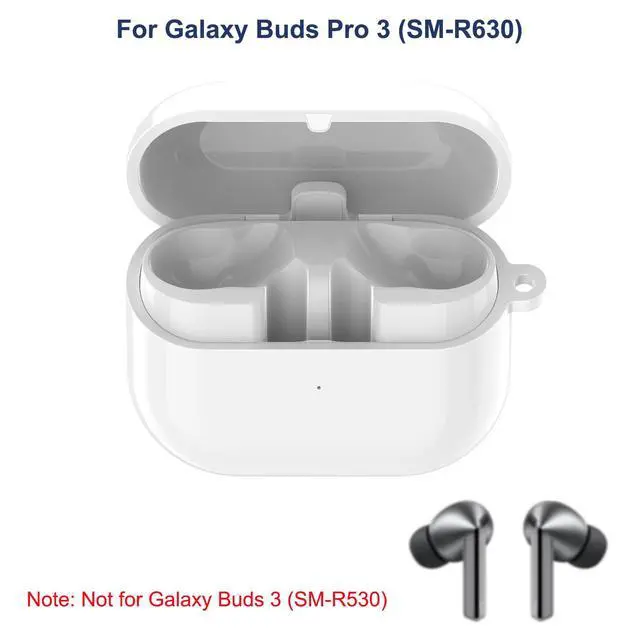Alt view image 2 of 7 - Charging Case for Samsung Galaxy Buds 3 Pro (SM-R630) AI Earbuds - Replacement Charger Case Cover, 590mAh (White)