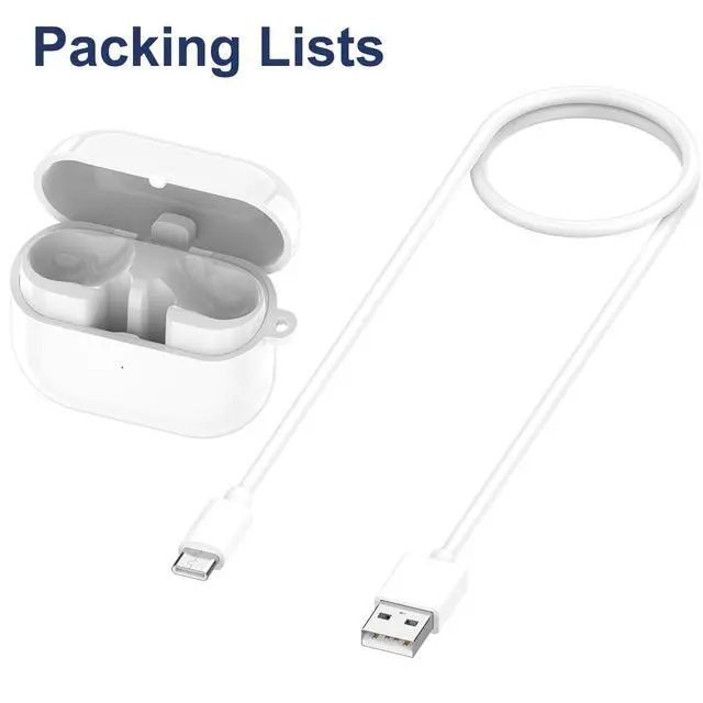 Alt view image 7 of 7 - Charging Case for Samsung Galaxy Buds 3 Pro (SM-R630) AI Earbuds - Replacement Charger Case Cover, 590mAh (White)
