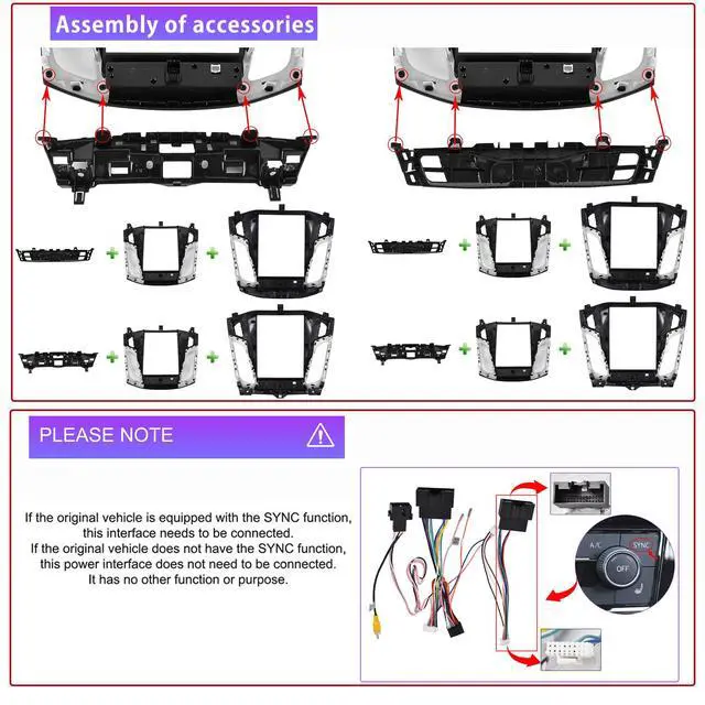Alt view image 7 of 7 - 4G+64G Android Car Radio for Ford Focus 2012-2018, Car Stereo Wireless Carplay Android auto GPS 5G-WiFi Mirror Link 9.7 Touchscreen Bluetooth 5.0 FM/RDS SWC + Backup Camera