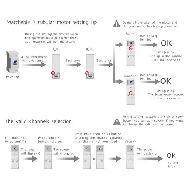 Alt view image 2 of 7 - DC1602 15Channel Replacement Remote Controller, ONLY Replacement for DC1602 DC1650 DC651 DC2700 Motorized Roller Shades, Not Universal (Verify Model Before Purchase)