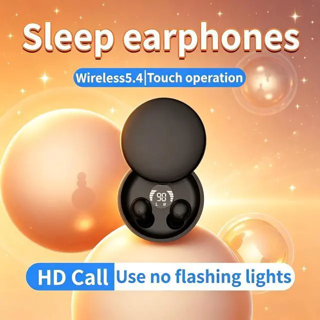 Alt view image 7 of 7 - Mini Invisible Bluetooth Earbuds,Ultra-Light Comfort Fit Sleep Headphones for Side Sleepers,Mini Noise Blocking Sleep Earphones,Bluetooth 5.4 Wireless Earbuds for Sleeping, Working, (Black)
