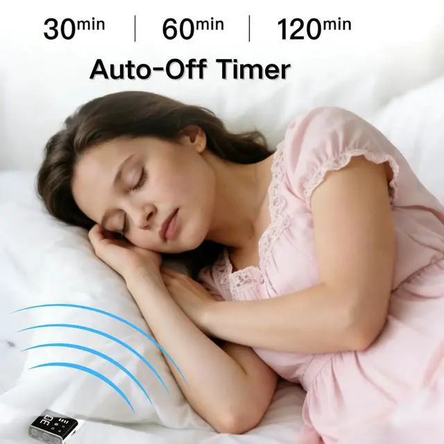 Alt view image 7 of 7 - Pillow Speaker for Sleeping, Bone Conduction Under Pillow Speaker for Side Sleeper, 36 Built-in White Noise, Auto-Off Timer, Portable Sleep Speaker for Home Travel, Wireless Bluetooth Connect (Black)