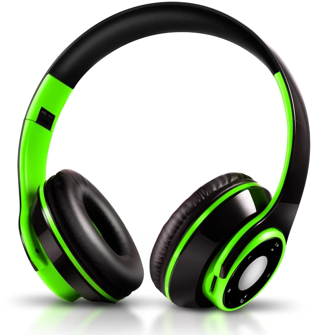 Main image of Bluetooth Headphones Over Ear, Wireless Headphones with 5 EQ Modes, 20 Hours Playtime Foldable HiFi Stereo Headset with Microphone, FM/TF for Cellphone/PC/Work/Travel/Kids/Adults/Gift (Green)