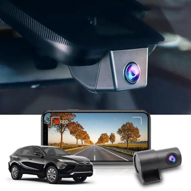 Main image of Dual 2160P+1080P Dash Cam Adapts for Toyota RAV4 2019-2021 (Model A, No Vents) & Prime Plug-in Hybrid, OEM Style, 2 Way HD Video, WiFi & APP, Loop Recording, G-Sensor, Easy to Use, 128GB Card