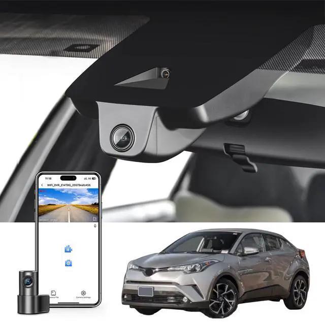 Main image of Front 4K & Rear 1080P Dash Cam for Toyota C-HR 2018-2020(Model B) | LE Limited XLE Premium etc, Integrated OEM Look, 2160P UHD Video, Built-in WiFi & APP, 128GB Card