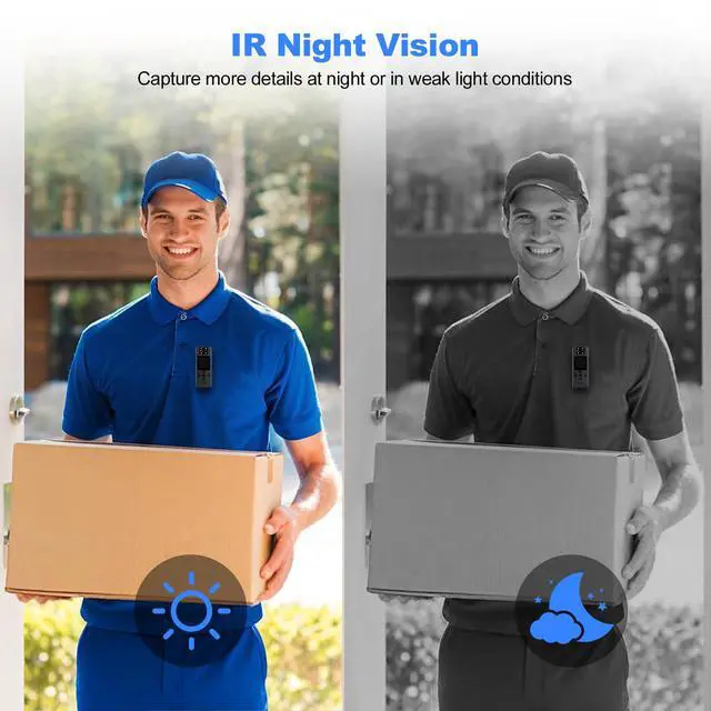 Alt view image 6 of 6 - 4K Body Camera with Audio, Wearable Cam | 180° Rotating Lens, 6H Battery, IR Night Vision, Mini Cam for Pet, Office, Law Enforcement, No Wi-Fi, No SD Card