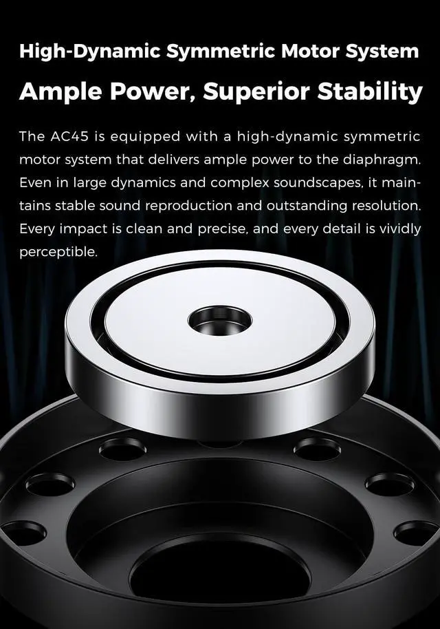 Alt view image 5 of 7 - AC45 Open-Back Clip-on Headphones, with 40mm W-Shaped Bio-Fiber Composite Diaphragm, Dynamic Driver, Hi-Res Audiophile Headphones for HiFi System, Home Audio, Portable Audio, DAP