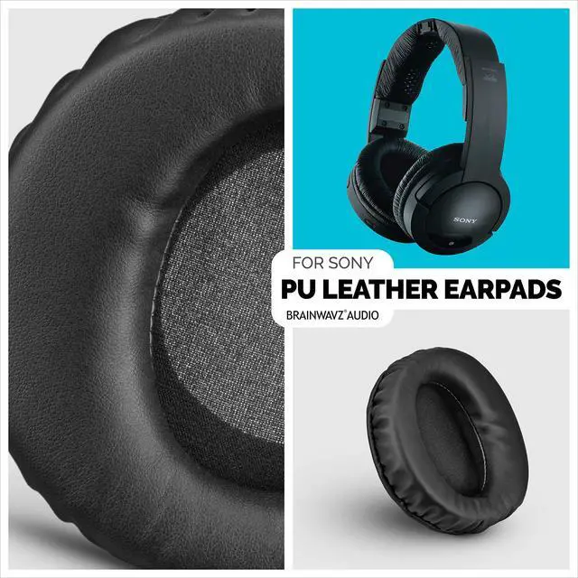 Alt view image 2 of 7 - Upgraded Earpads for Sony MDR-RF985R RF985R 960R RF925R RF860F, Real Memory Foam & Faux Leather, Better Sound Isolation & Comfort Than Stock Ear Pads by, Black