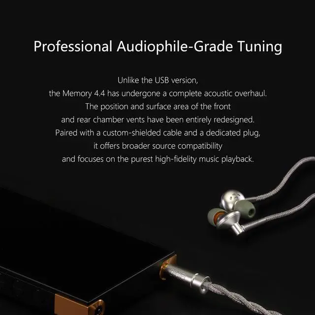 Alt view image 5 of 7 - HiFi E13P-AL in-Ear Earphones Aluminum Alloy Planar IEM Memory 4.4mm Super Linear Planar Driver HiFi Earphones Suitable for 4.4mm Stock and Other Devices