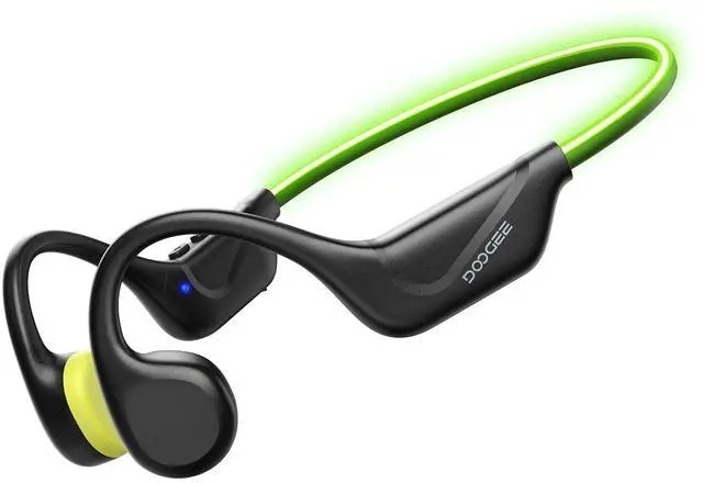 Main image of Bone Beat Run Ray Bone Conduction Headphones Open Ear Headphones Wireless with LED Light IP66 Waterproof Headphones 10H Playtime BT6.0 Open-Ear Sport Headphones for Running Cycling - Black