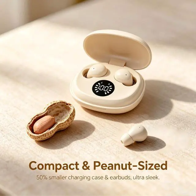 Alt view image 3 of 7 - Mini Invisible Small Earbuds Wireless Bluetooth Ear Buds for Small Ears Women Invisible Hidden Headphones Discreet Smallest Micro Tiny Comfortable Flesh Colored Skin Color Earbuds for Work