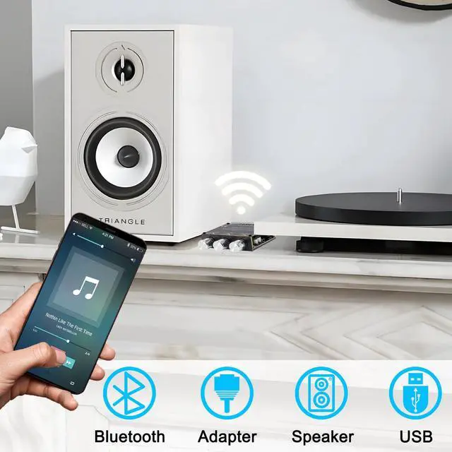 Alt view image 7 of 7 - ZK-1002T Bluetooth Audio Amplifier Board,100W×2Power Amplifier,DC12-24V Bluetooth Audio Power Amplifier Board, Board with Treble and Bass Control,Supports AUX/Bluetooth