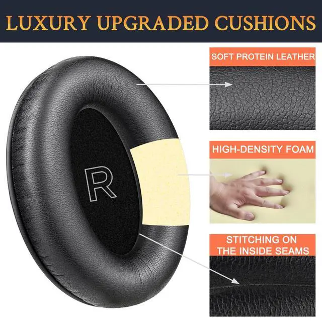 Alt view image 3 of 6 - Replacement Kit for Bose A30 Aviation Headset, Earpads + Headband + Speaker Screen + Microphone Covers - Black