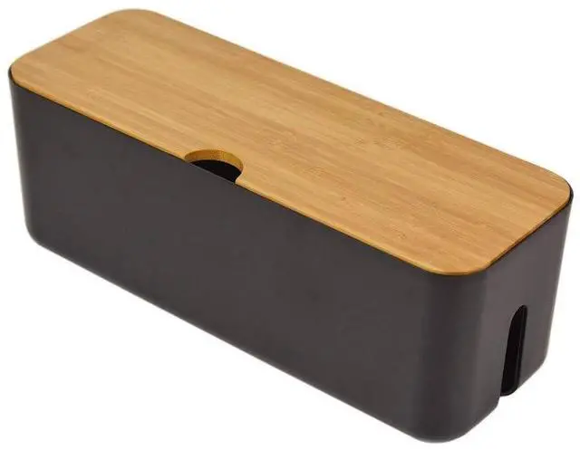 Main image of Cable Management Box| Power Stripe Organizer|Cord Organizer Box| Hide and Conceal Power Strips and Electrical Cords from TVs, Computers, and Desks| Keep Pets Safe