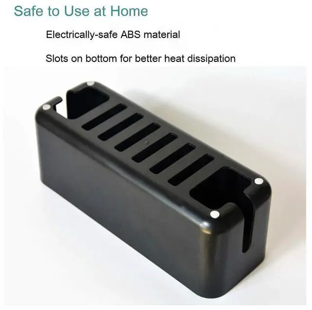 Alt view image 5 of 5 - Cable Management Box| Power Stripe Organizer|Cord Organizer Box| Hide and Conceal Power Strips and Electrical Cords from TVs, Computers, and Desks| Keep Pets Safe