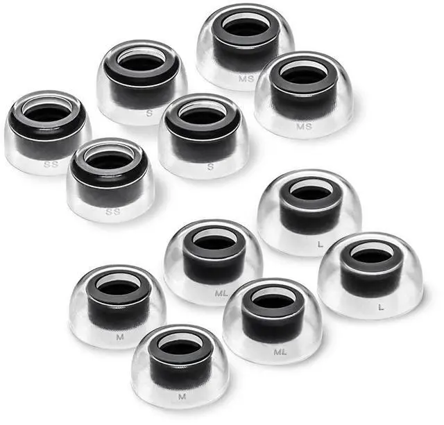 Main image of Crystal Ear Tips for Bose QuietComfort Ultra 2 - Replacement Tips | Compatible with Bose QuietComfort Ultra 2, 1, Bose QC Earbuds II, Grippy Surface for Active Lifestyle, Original Sound