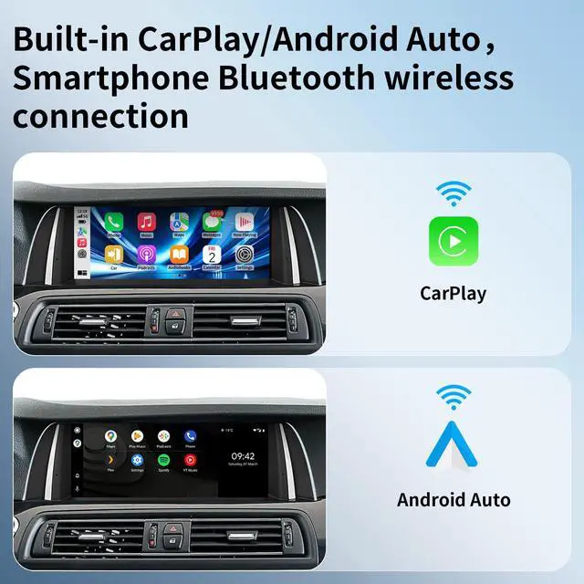 Alt view image 3 of 7 - 10.25 Inch Wireless CarPlay/Android Auto Touchscreen for BMW 5 Series F10/F11 2010-2011 Year with CIC System, Car Radio Receiver, Multimedia, Bluetooth, Car Stereo