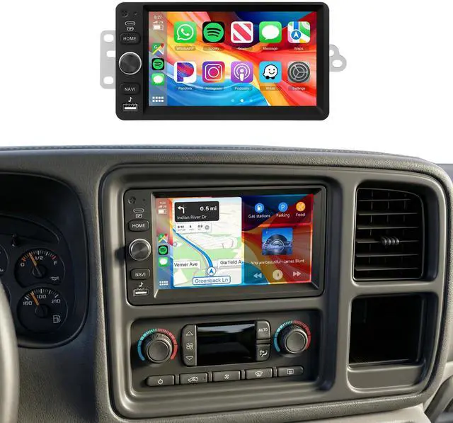 Main image of DSP 2G+64G Radio for Chevy Silverado SSR Tahoe 2003-2006,GMC Siera Yukon 2003-2006,Hummer H2 2003-2007 Car Stereo,Wireless Carplay Android Auto,Touch Screen,GPS,Bluetooth,FM/RDS,SWC Backup Camera