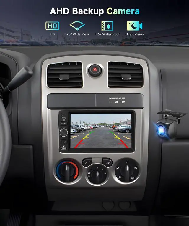 Alt view image 6 of 7 - DSP 2G+64G Radio for Chevy Silverado SSR Tahoe 2003-2006,GMC Siera Yukon 2003-2006,Hummer H2 2003-2007 Car Stereo,Wireless Carplay Android Auto,Touch Screen,GPS,Bluetooth,FM/RDS,SWC Backup Camera