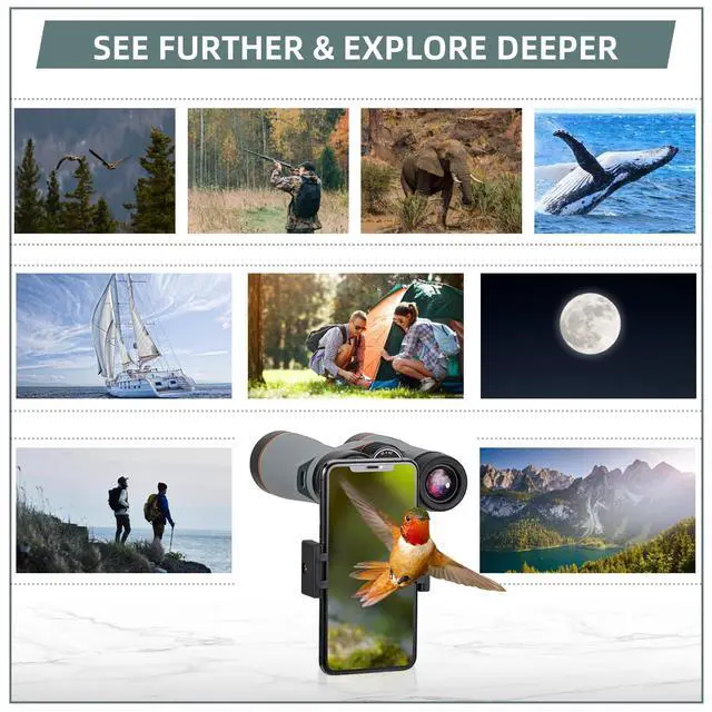 Alt view image 6 of 6 - 10x42 Professional ED Binoculars for Adults High Powered with Binocular Harness Strap, Phone Adapter and Tripod, Large View Waterproof Binoculars for Hunting Bird Watching Cruise Ship Travel Hiking